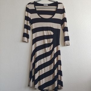 Calvin Klein Sexy Ruched Dress Soft Jersey Knit Size 6